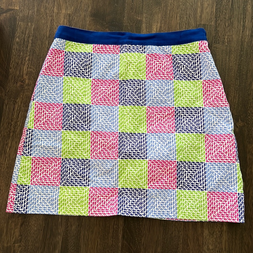 Vineyard Vines Multicolor Checkered Skirt